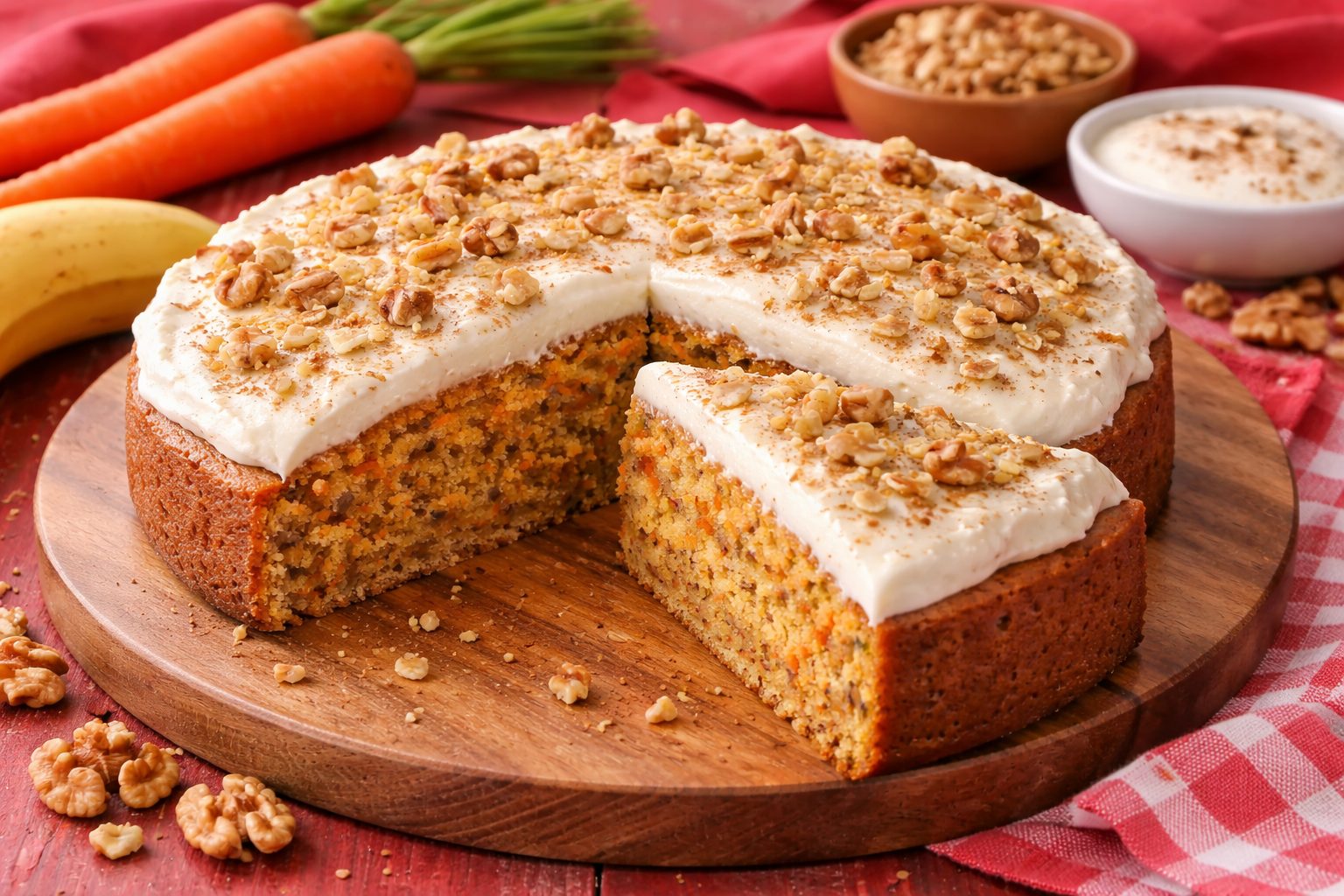 Влажный морковный пирог