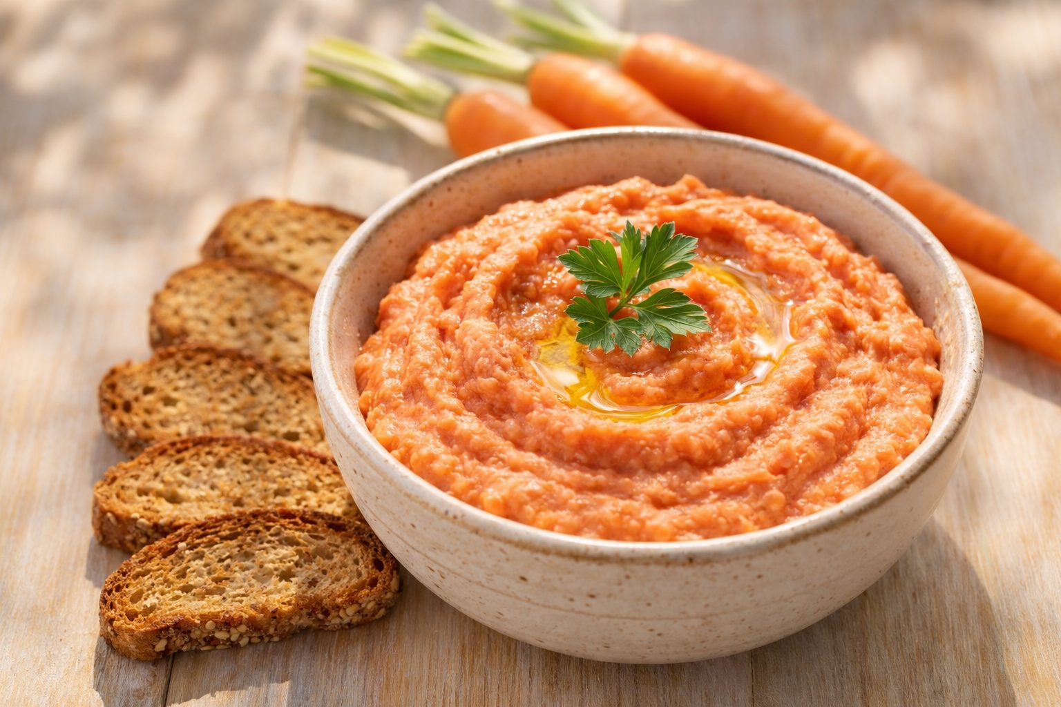 Яркий паштет из красной чечевицы при ХПН на хлебце