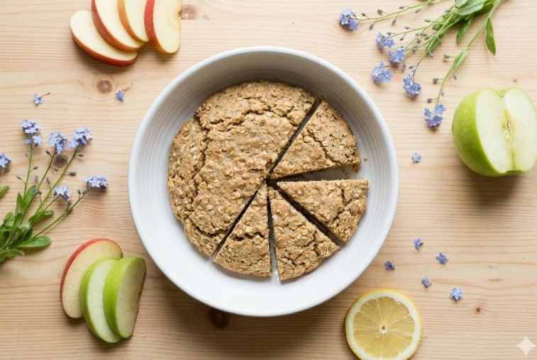 Шотландский баннок, приготовленный из овсяной муки