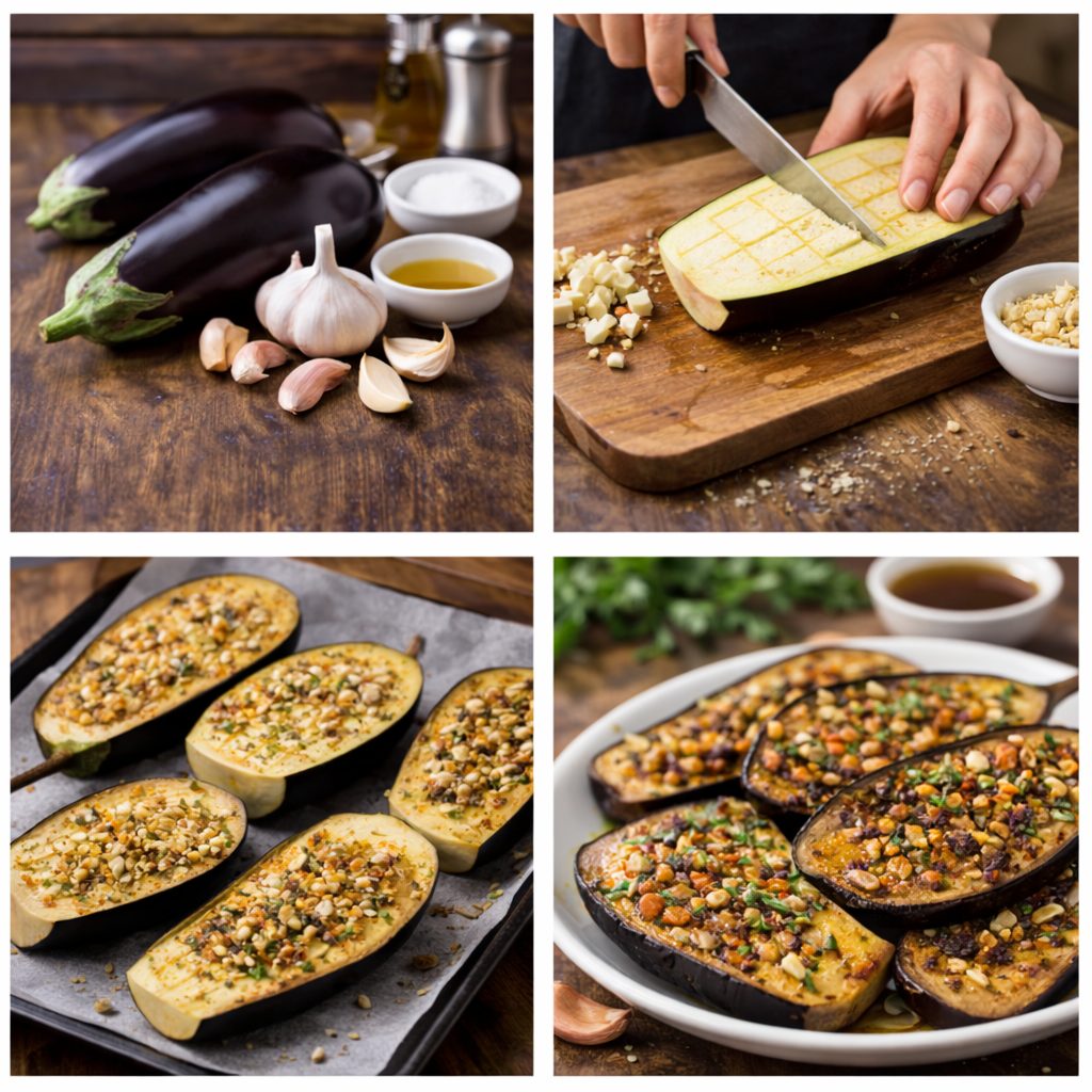 Баклажаны с чесноком