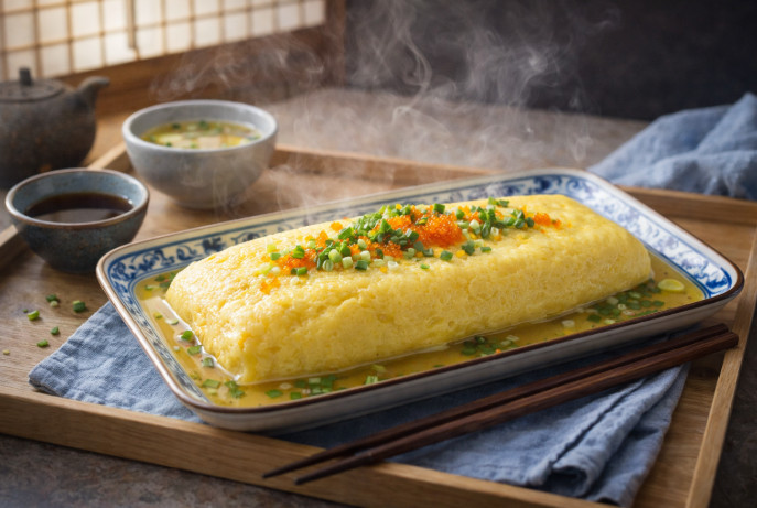 Тёплый паровой омлет с зеленью при ХПН: В пароварке и Вафельнице (№1)