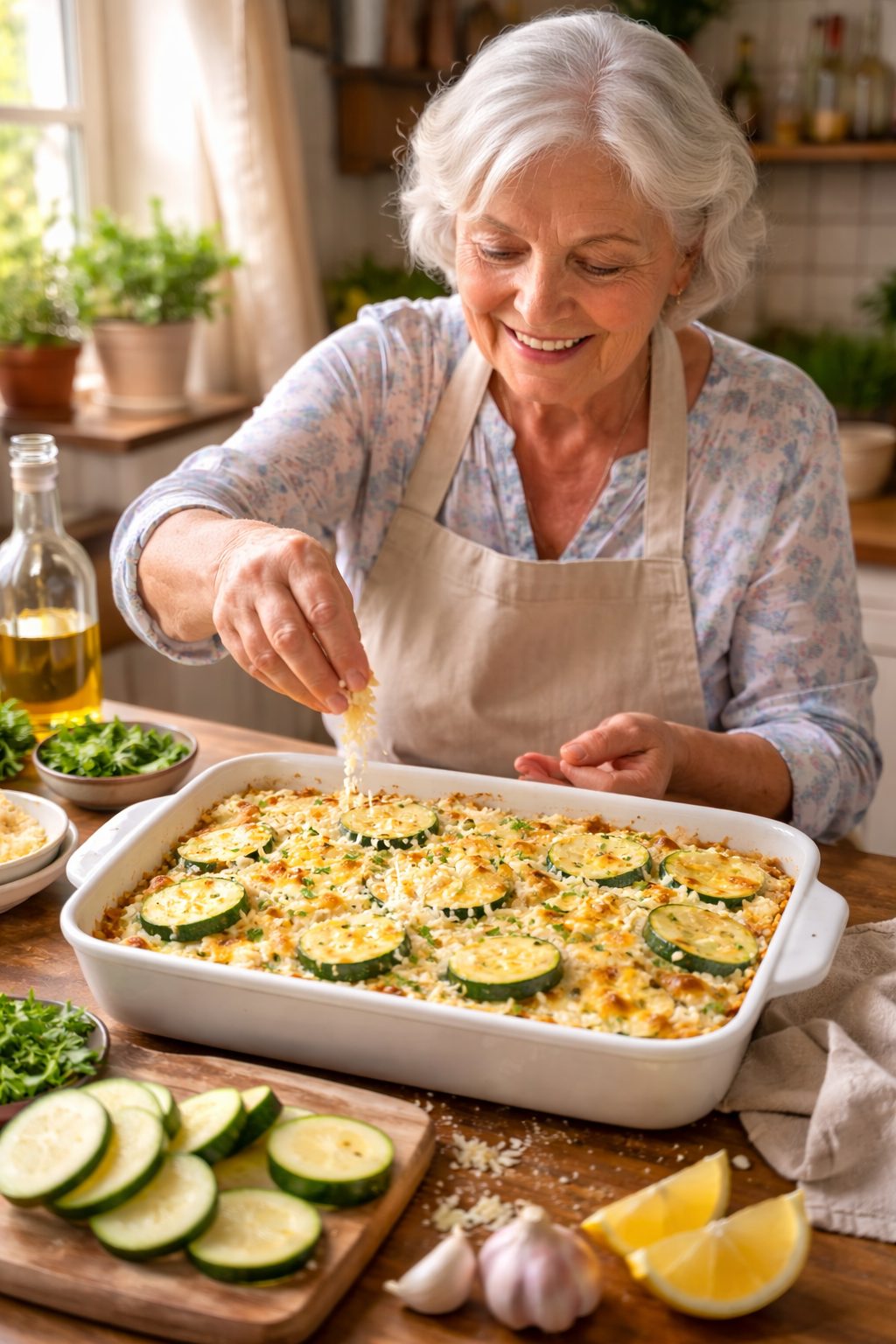 Приготовление Кабачково-рисовая запеканка