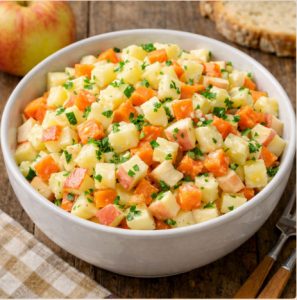 Картофель и яблоко