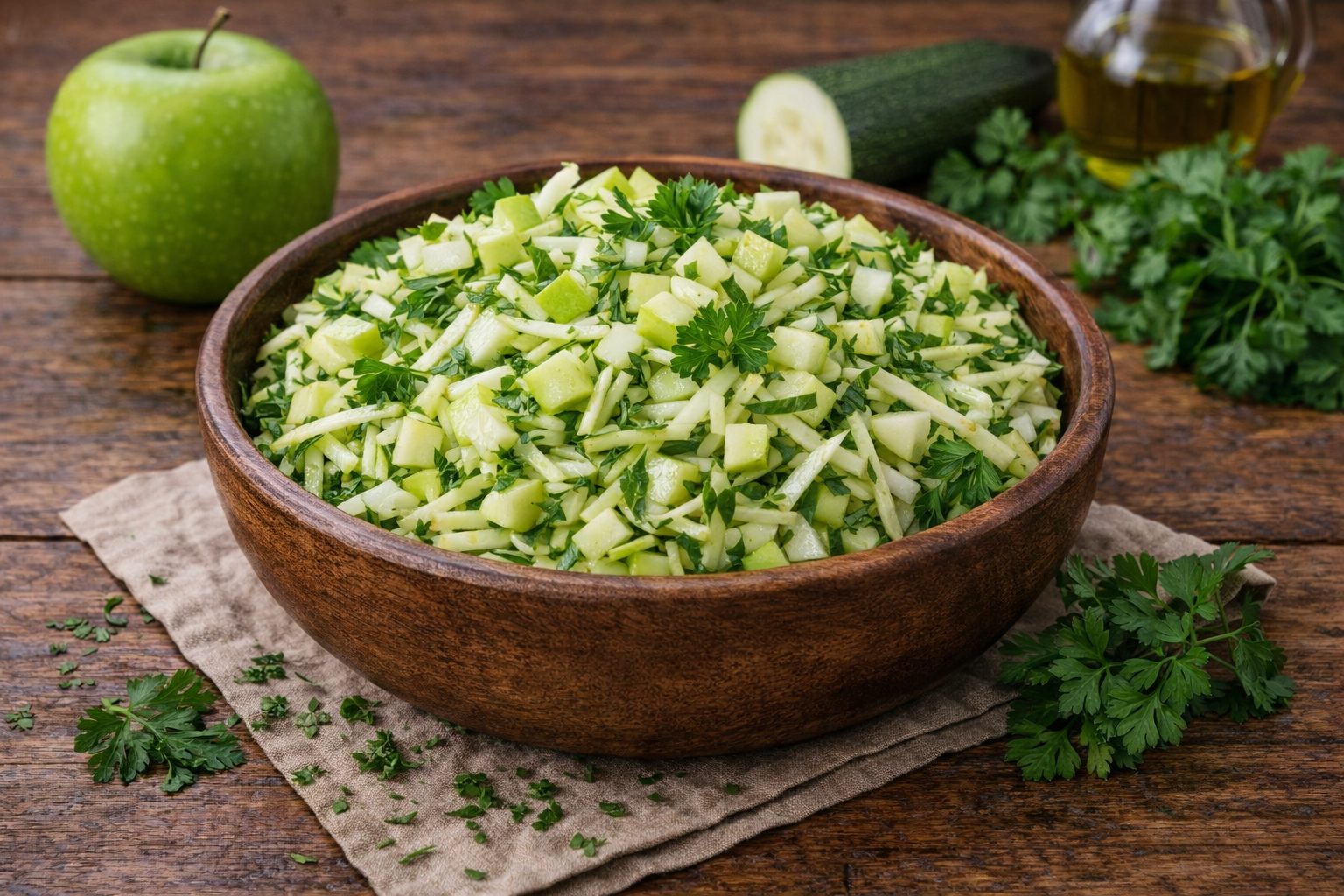 Салат из кабачка и яблока