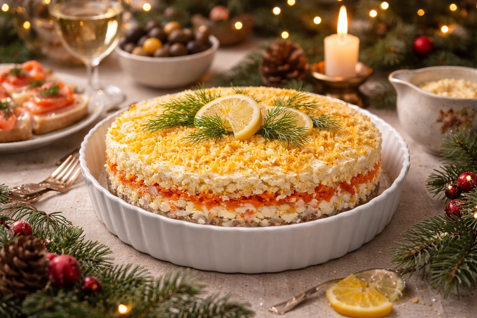 Бюджетный салат на новогодний стол