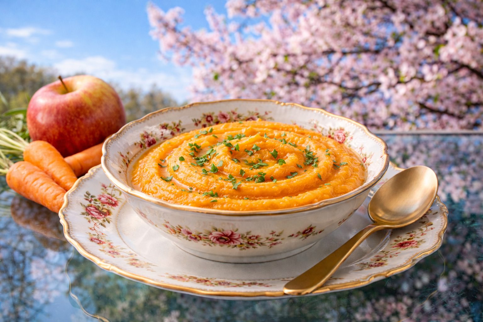 Яблочно-морковное пюре