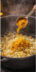 Булгур с луком и куркумой при диете: добавляем куркум