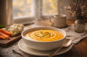 Суп-пюре с капустой и имбирем: 