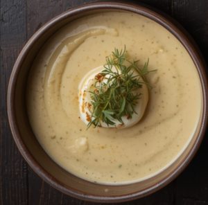 Суп-пюре с капустой и имбирем