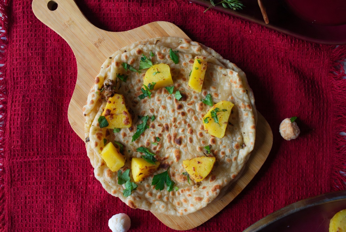 Алу паратха в духовке — индийская лепёшка с картофелем, 2
версии без жарки 