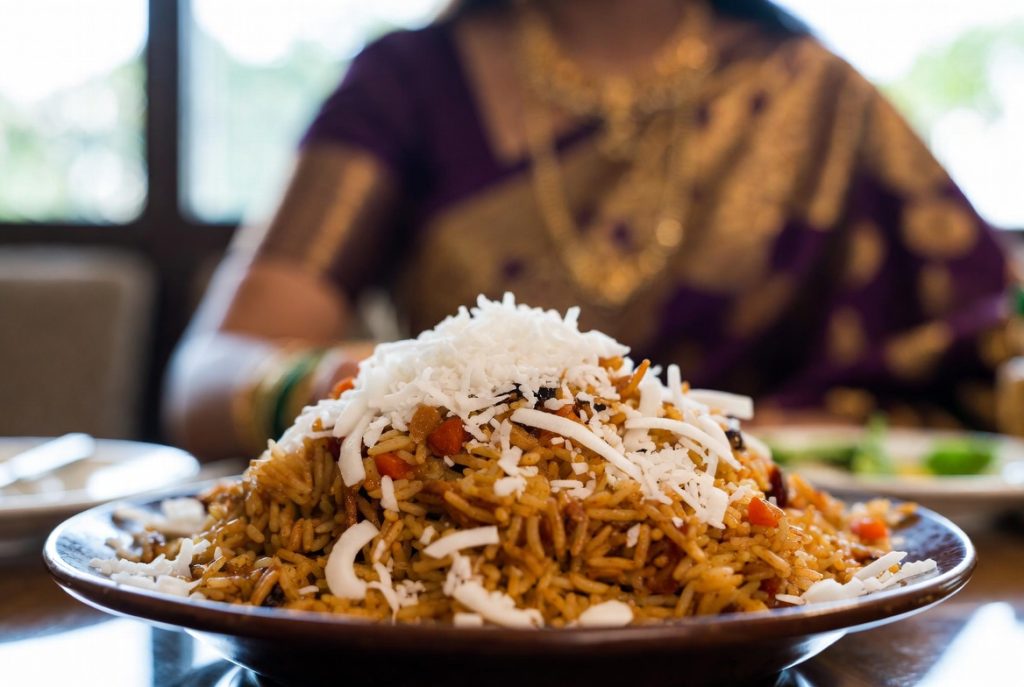 Индийский рис с кокосовой стружкой