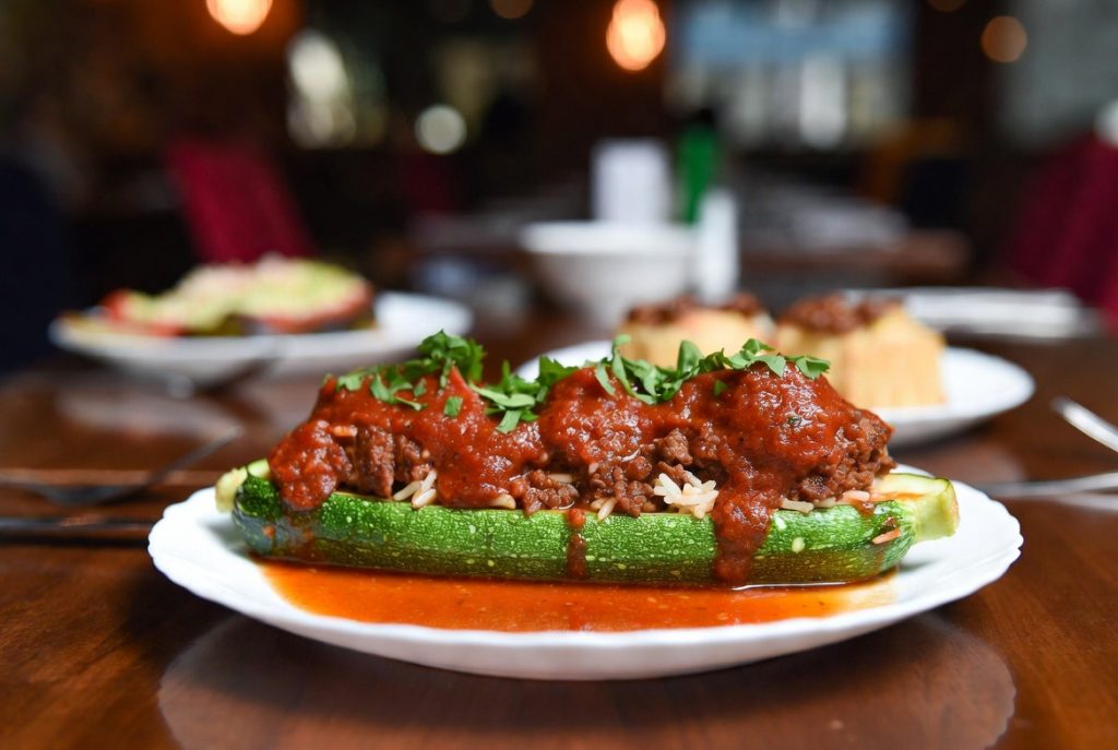 Кабачки с томатами