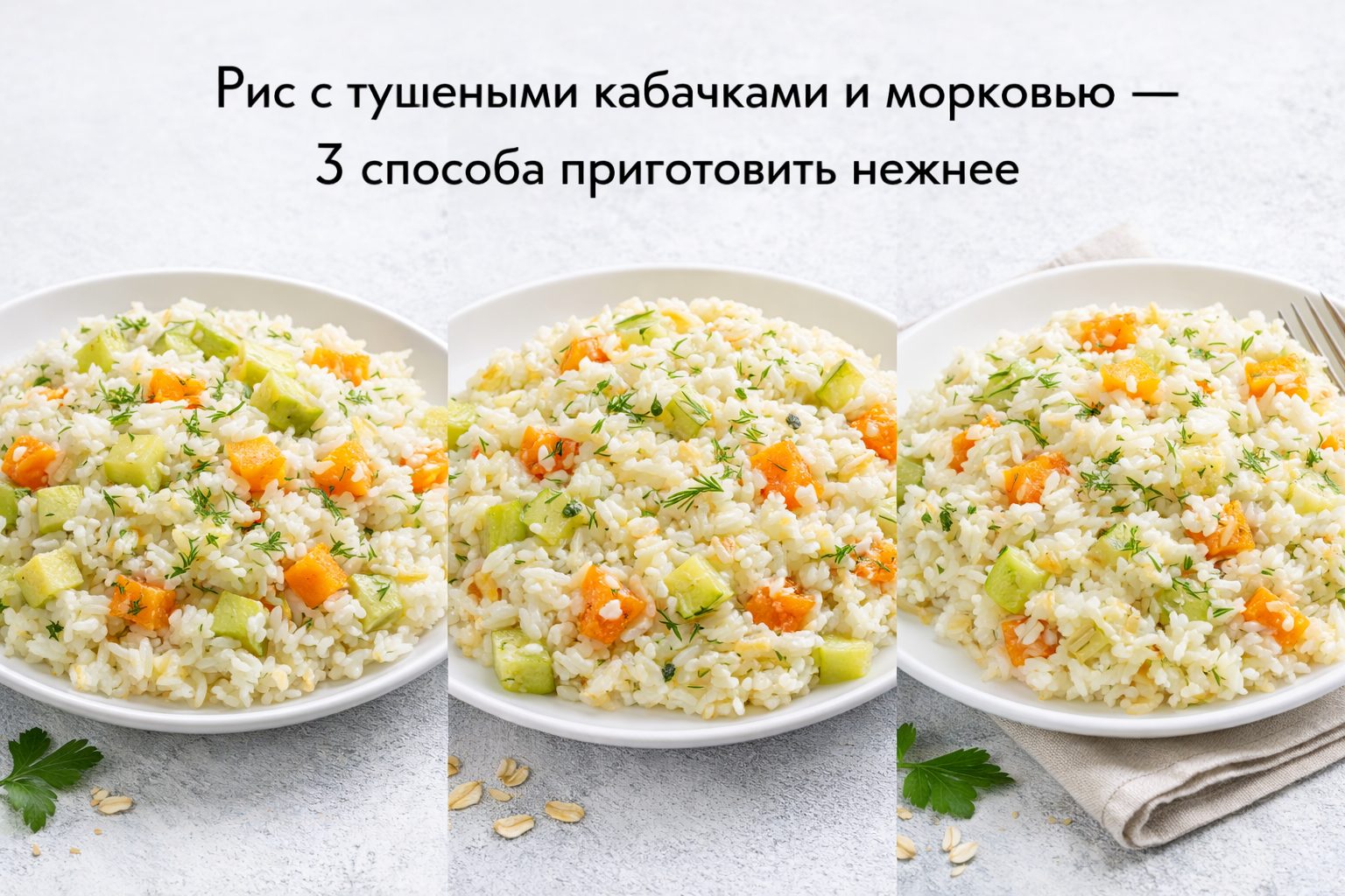 Рис с тушеными кабачками и морковью — 3 способа приготовить нежнее